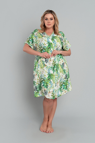 Florina Dámský župan Italian Fashion - potisk listů