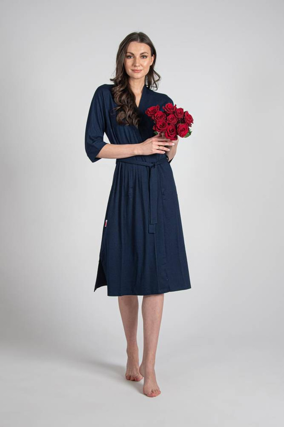 942 Visa Dlouhý župan De Lafense - tmavě modrý