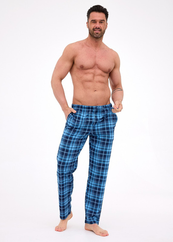 691/62 Pánské pyžamové kalhoty Cornette - dlouhé, kostkované, bavlna