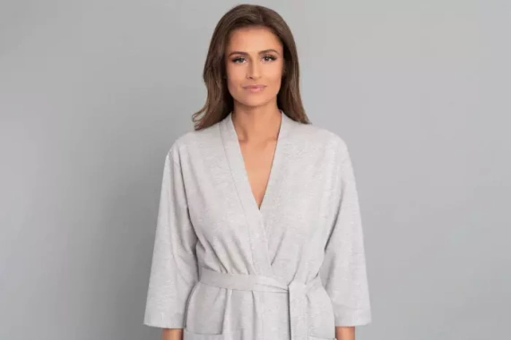 Karla Dámský župan Italian Fashion - světlý melír