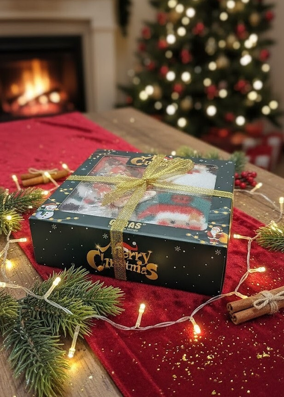 Cosas BDP60-56 Wik ponožky - vánoční sada 4 párů v krabici, dámské huňaté ponožky