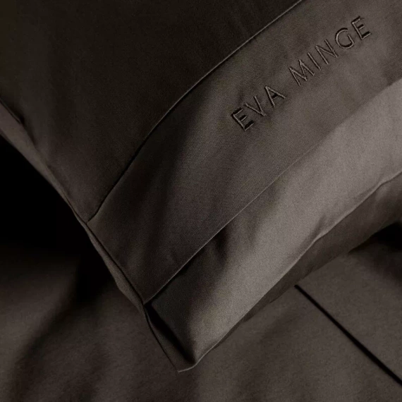 1G Elegantní saténové povlečení Eva Minge Eurofirany hnědá | makrosatin 100% bavlna