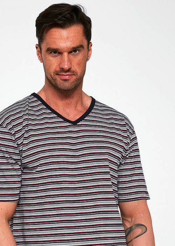 330/17 Various Piżama męska Cornette - szary-granatowy