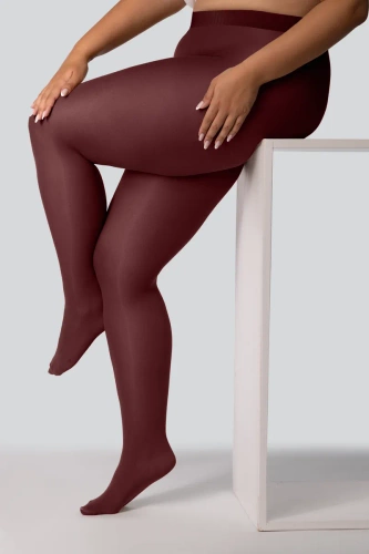 Elizabeth Tights Queen Size 70 den red wine - hladké, matné, barevné, pohodlné