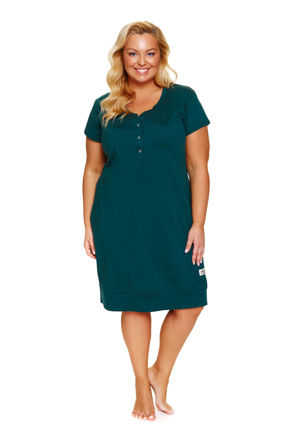 4348 Doctor Nap - Těhotenská a kojící noční košile | 100% bavlna, polská výroba - smaragdová