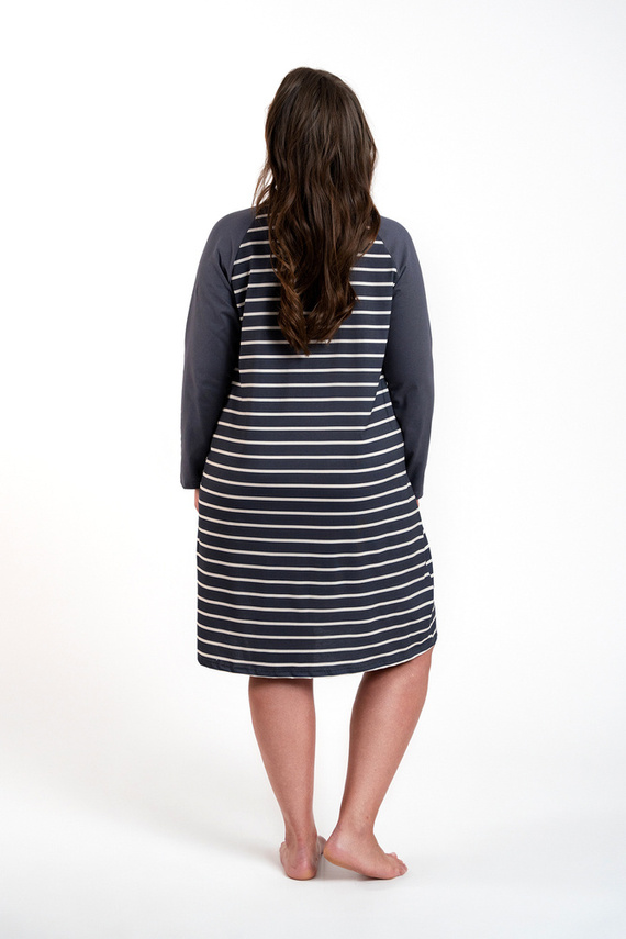 Noční košile Oda Italian Fashion - grafitový potisk