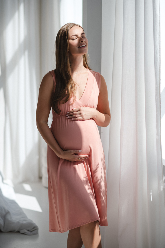 Star Light Těhotenská a kojící noční košile herbal rose Milk&Love- bambusová viskóza | Pohodlí a ženskost