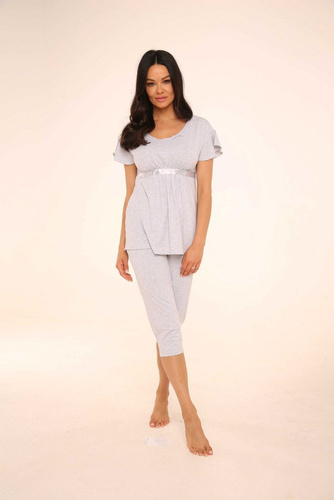 448 Julie Dámské 3/4 pyžamo - světlý melír