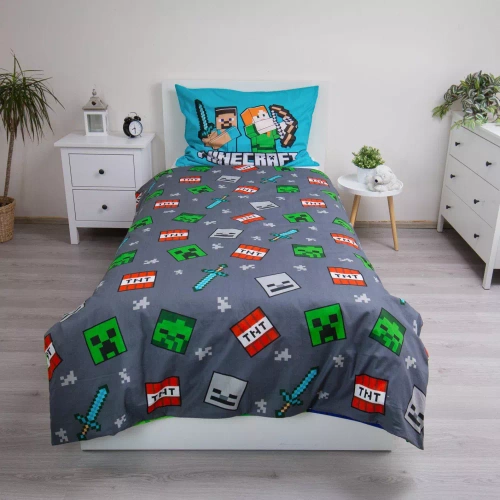 Bavlněné povlečení Minecraft "We Got This" Jerry Fabrics - 140x200 cm, 100% bavlna, oboustranné
