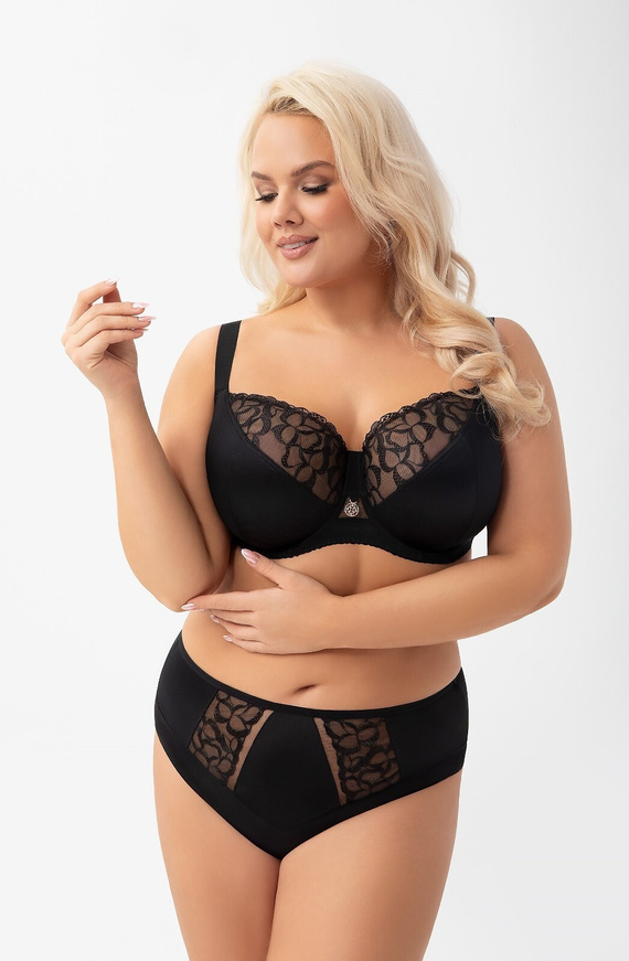 K 934 Isla Bra by Gorsenia - měkká, černá, smyslná a pohodlná podprsenka