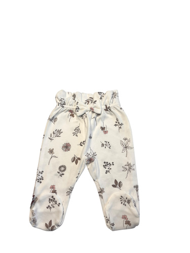 Mamatti PG15215 dětské polodupačky s vysokým pasem - bílé z bavlněných listů