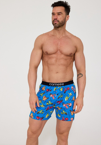 Cornette 881/03 Classic Pánské boxerky 100% Bavlna Modré s potiskem Vespa