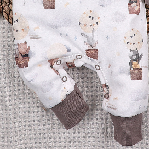 Kojenecký overal Nini 100% bio bavlna bez ťapek – PL