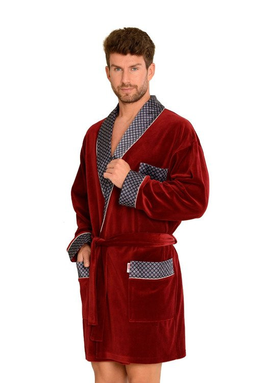 772 Bonjour pánský forexový župan - bordó