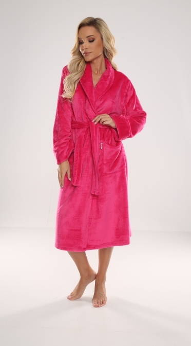 628 Abigail Dlouhý dámský župan Forex - malinový