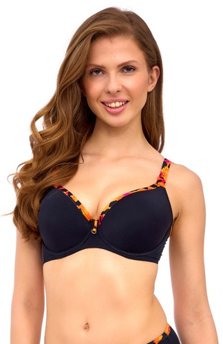Sofia Big Black Lupoline plavková podprsenka s kosticí pro větší poprsí