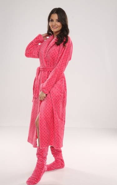 548 Melanie Dámský dlouhý župan Forex - malinový