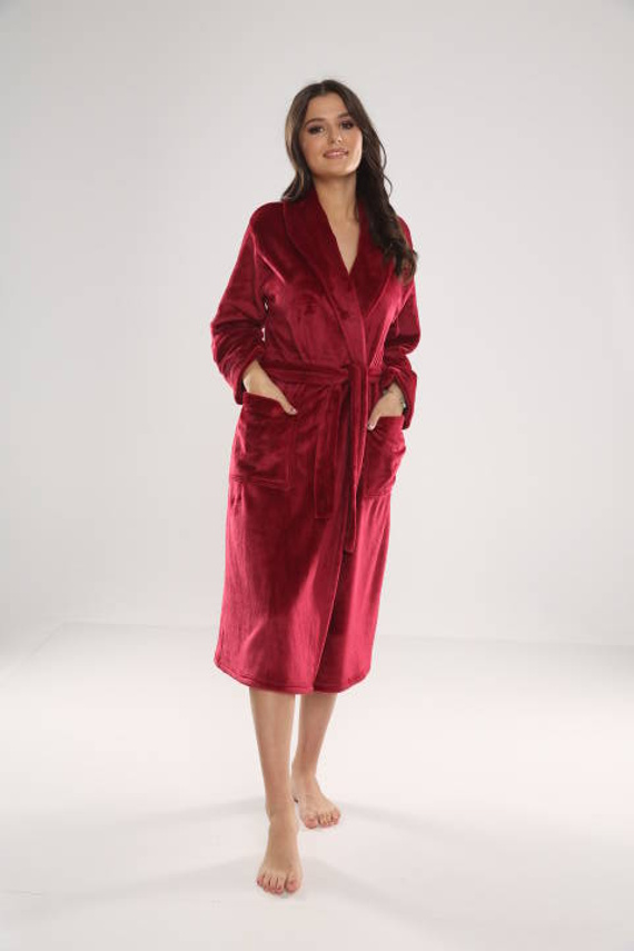 628 Abigail Dlouhý dámský župan Forex - bordó