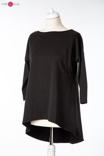 Bluzka/tunika ciążowa i do karmienia Mommy Milk&Love czarna