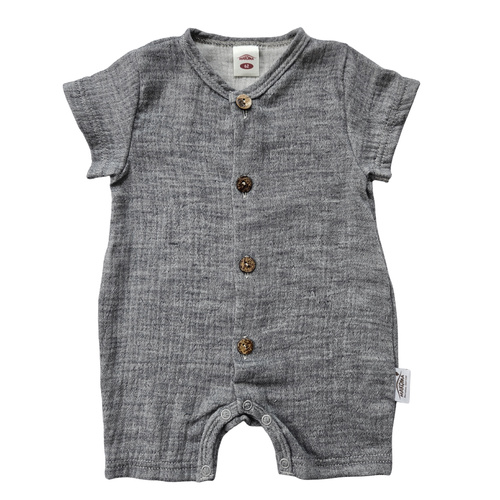 Baby Rampers Just Muslin 02235RN Makoma navy - mušelín 100% bavlna, krátký rukáv