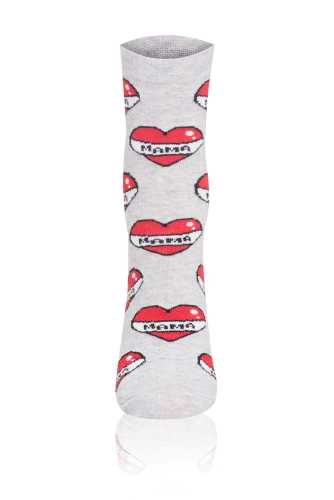 S122D Mama dlouhé ponožky Italian Fashion - šedé