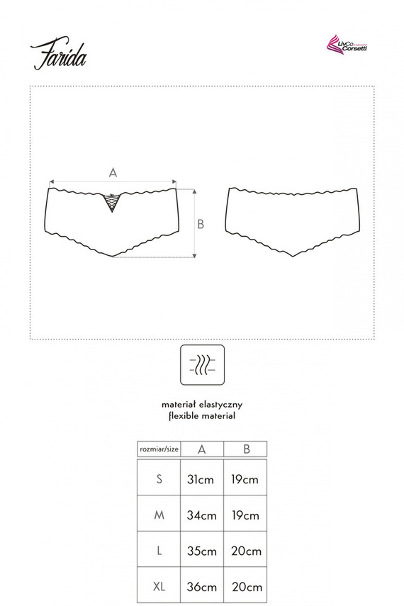 Farida White LC 6071 Krajkové dámské šortky LivCo Corsetti Fashion white