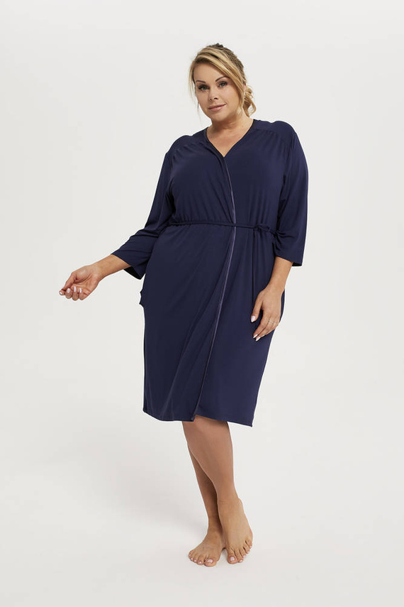 Song Dámský župan s 3/4 rukávy Italian Fashion - tmavě modrý