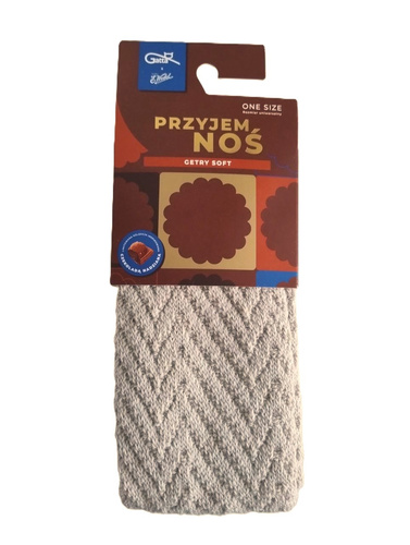 Kamaše Gatta Wedel Soft art.01 - teplé žakárové legíny na zimu, béžové