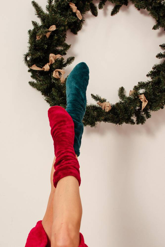 553/554 Ponožky na spaní Wellsoft Smooth De Lafense - bordó