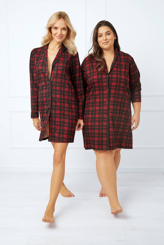 Nicola noční košile s rozepínáním Italská móda - potisk