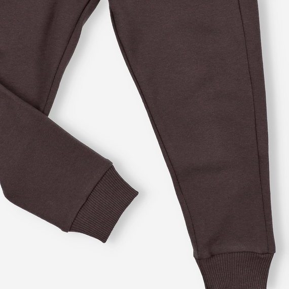 KAR-0040/BRA Teplákové kalhoty pro chlapce Lagarto Verde chocolate - pohodlné, bavlna, polská výroba