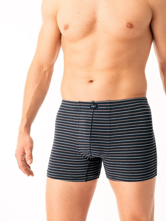 Pánské boxerky Key MXH 311 navy blue - bavlněné, pohodlné a prodyšné