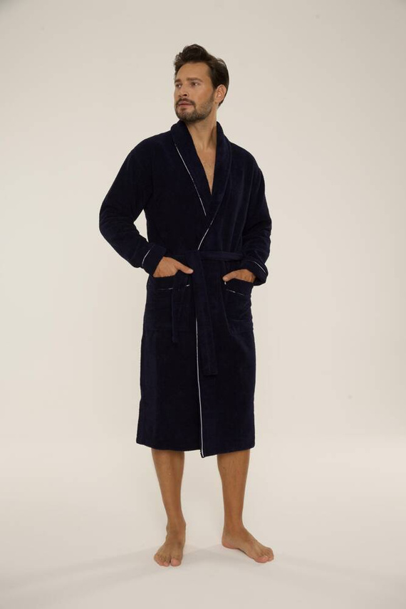 735 Manuele pánský župan De Lafense - tmavě modrý