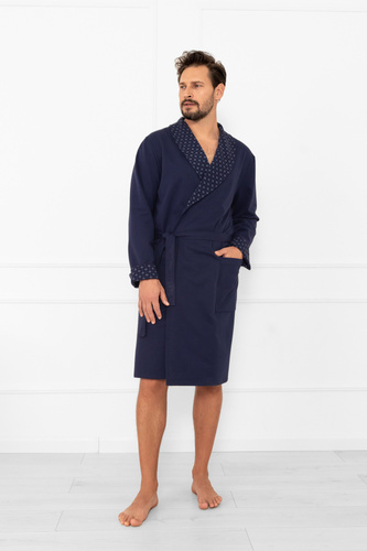 Pánský župan Gerard - 100% bavlna, klasický střih s elegantní úpravou Italská móda