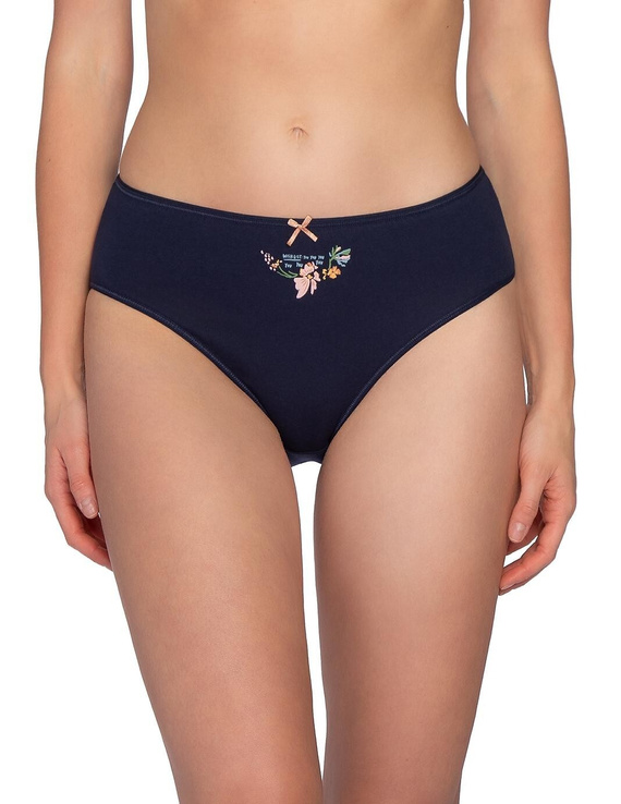Figi L-120 BI-105 Lama Bavlněné dámské kalhotky bikini 3ks květované