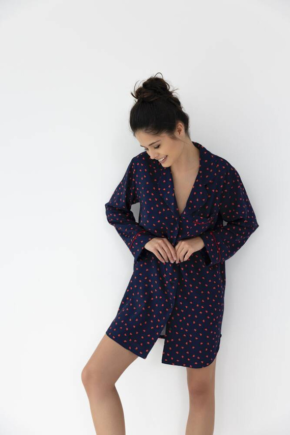 Noční košile Sophia s rozepínáním od Sensis - tmavě modrá