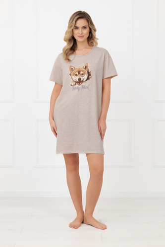 Dámská noční košile Shiba Italian Fashion 100% bavlna krátký rukáv