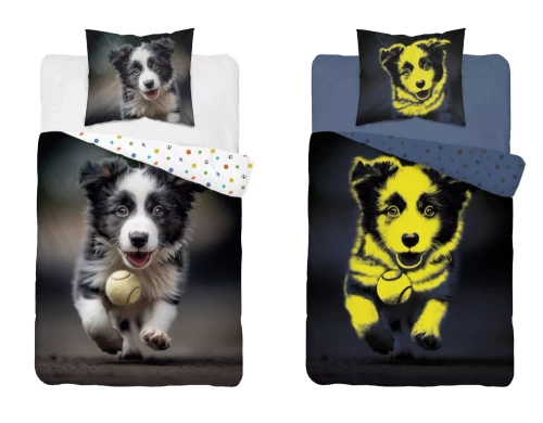 5410 A Szczeniak Pościel bawełniana świecąca w ciemności Detexpol