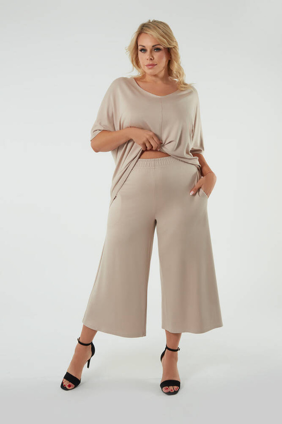 Soler Halenka s krátkým rukávem Italian Fashion - béžová