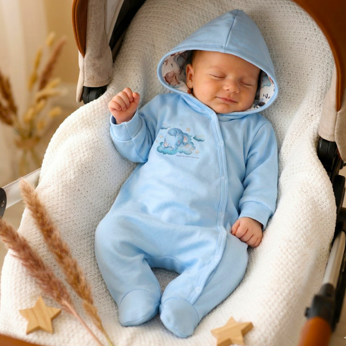 ABN-5617 Dětský overal z organické bavlny Little Dreamers Nini - teplý, ekologický, bezpečný