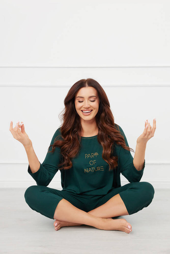 Natura Dámské 3/4 pyžamo Italian Fashion - zelené