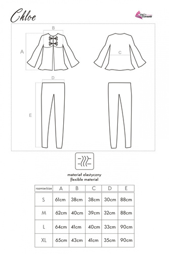 Chloe LC 90038 Dámské pyžamo LivCo Corsetti Fashion