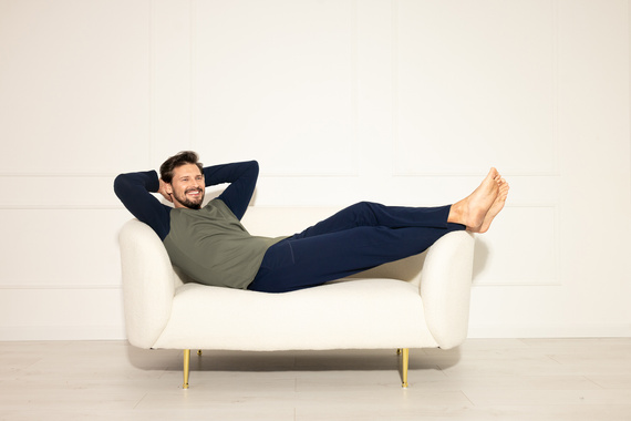 Alexander Pánské pyžamo Italian Fashion olivové - bavlna, dlouhé. rukávy a kalhoty