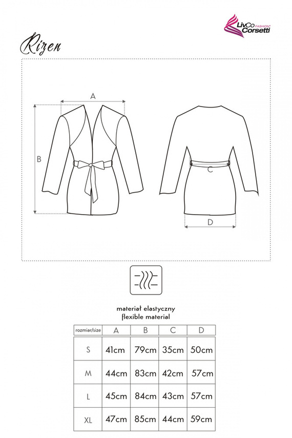 Rizen LC 90071 Dámský župan LivCo Corsetti