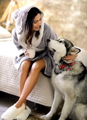 Sharon Podomka Szlafrok Damski Unikat - szary