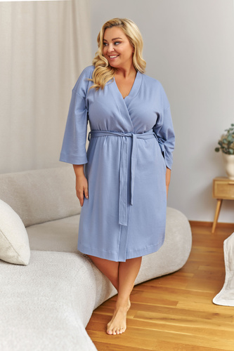 7469 Doctor Nap Dámský bavlněný župan kimono růžový pohodlný