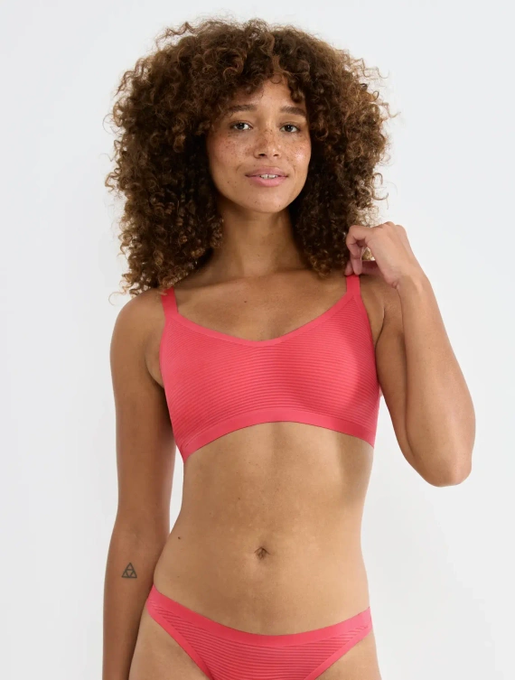Bralette sloggi ZERO Feel Air bezešvá, lehká, prodyšná flamingo