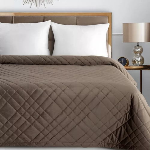 Ria 6 Velurový dekorativní přehoz Eurofirany hnědý