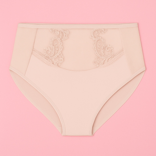 Dámské kalhotky VF-474/469 - vysoký střih, krajkové, komfortní Vena nude