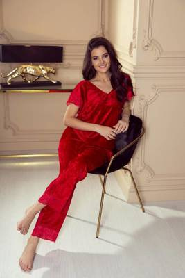 631 Milagros Dámské pyžamo Forex - červené